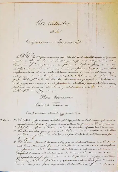 Constitución argentina de 1853